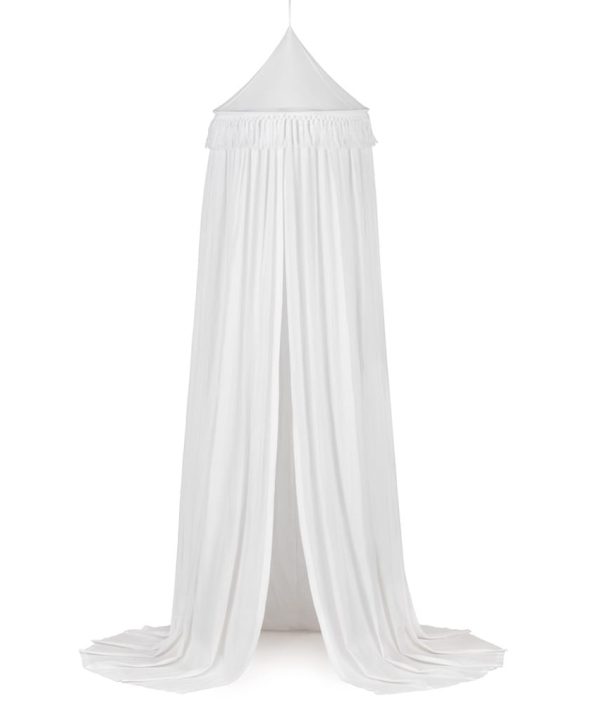Boho vit sänghimmel i bomull till barnrummet , Cotton & Sweets