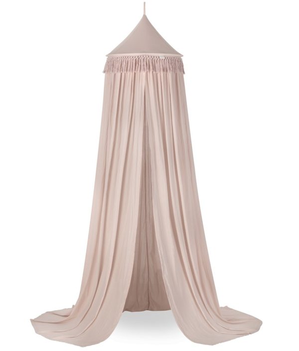 Boho rosa sänghimmel i bomull till barnrummet, Cotton & Sweets