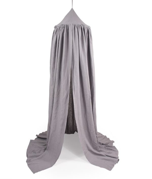 Shark sänghimmel av linne till barnrummet med ljusslinga, Cotton & Sweets