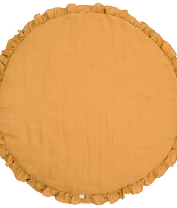 Caramel lekmatta DeLuxe av linne med volang, Cotton & Sweets