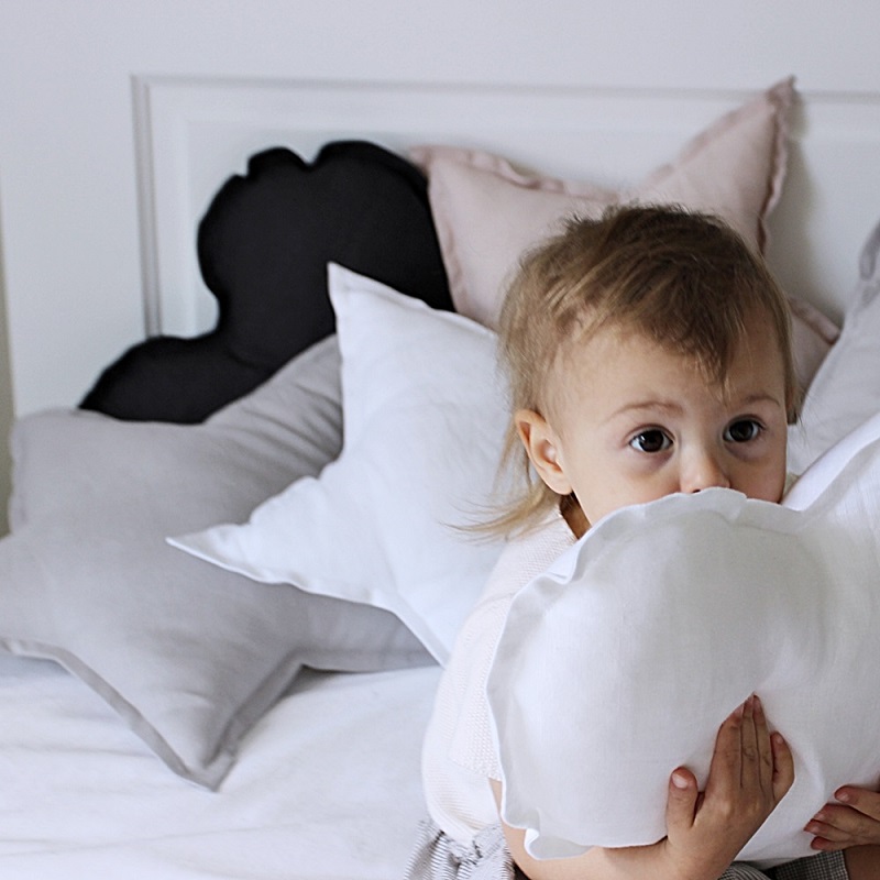 Kudde graphite hjärta av linne, Cotton&Sweets - Bild 5