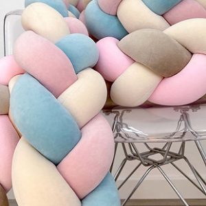 Spjälsängsskydd flätad, Pastell mix