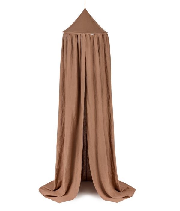 Chocolate sänghimmel av linne till barnrummet, Cotton & Sweets