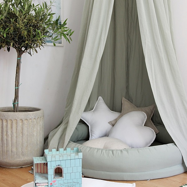 Desert green sänghimmel i bomull till barnrummet, Cotton & Sweets - Bild 7