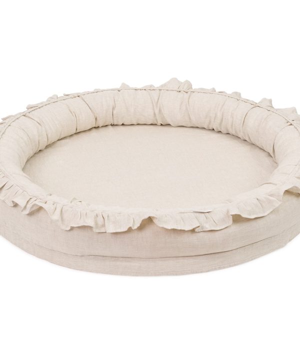 Cotton&Sweets natur/beige junior nest i 100% linne