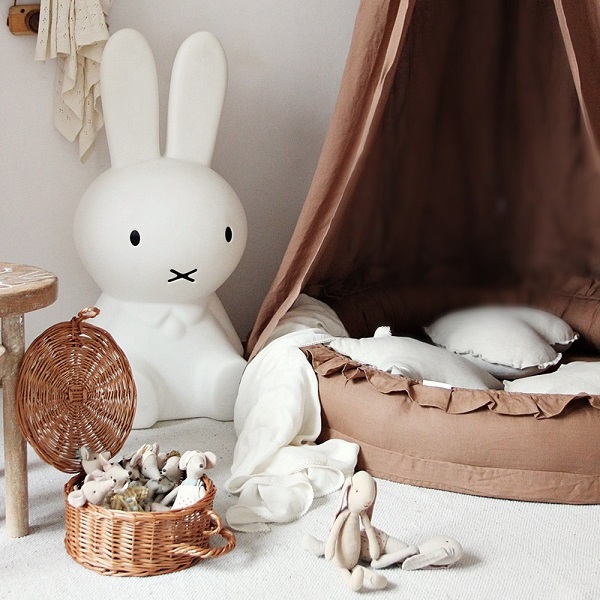 Cotton&Sweets chocolate junior nest i 100% linne