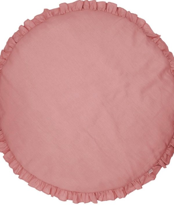 Blush lekmatta DeLuxe av linne med volang, Cotton & Sweets