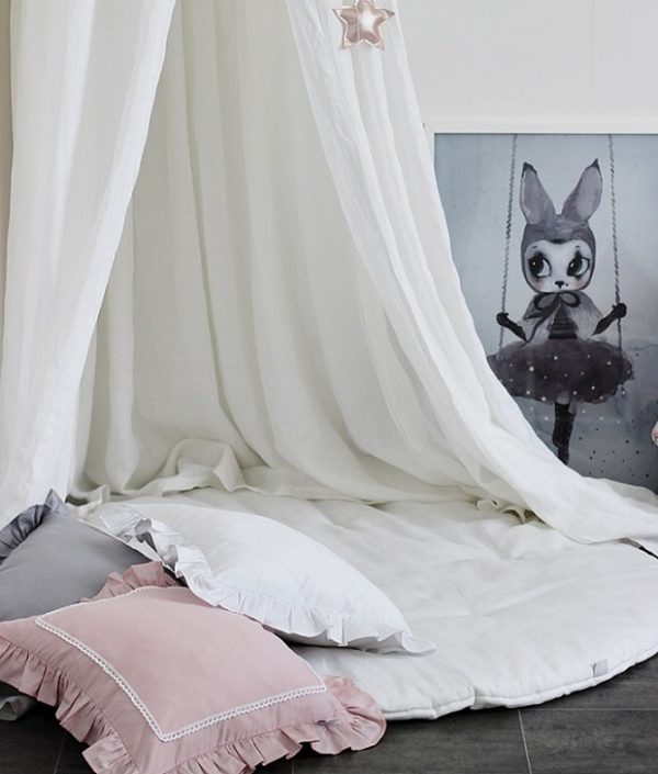 Vit exklusiv lekmatta av linne, Pure Nature, Cotton&Sweets