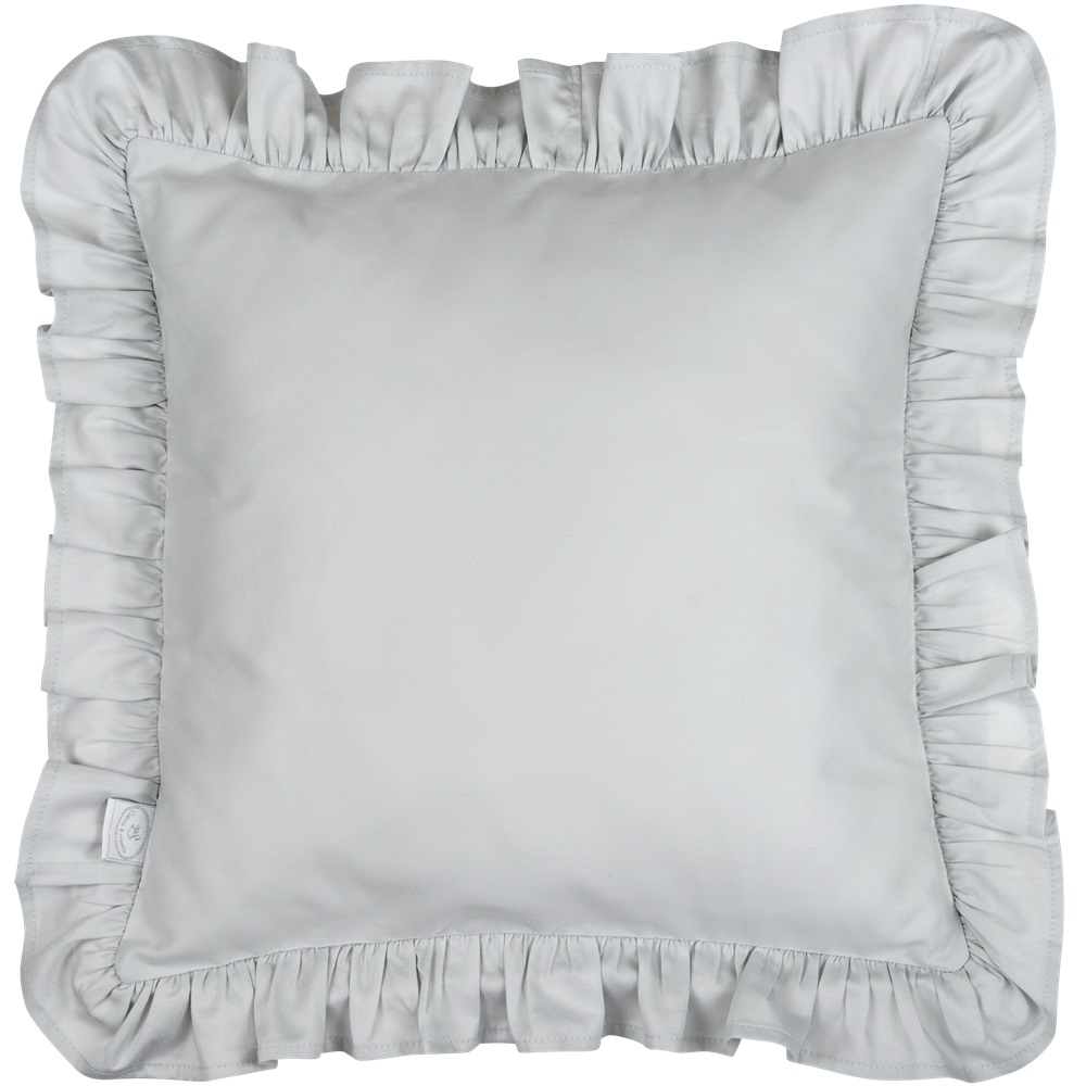 Grå Kudde Glamour Simple med volang grey, Cotton & Sweets