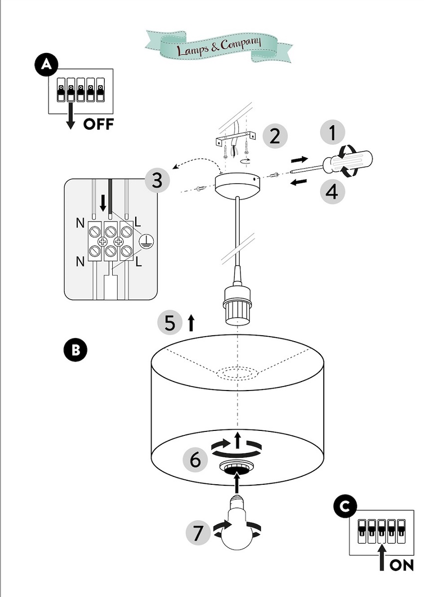 Lamps&Company, Mint taklampa till barnrummet, moln - Bild 5