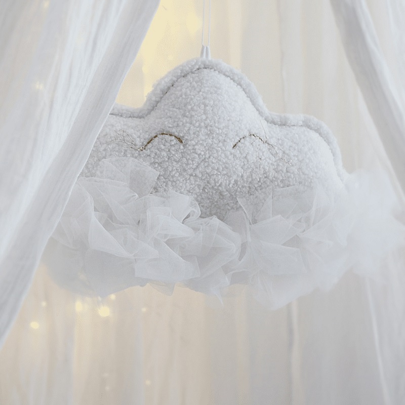 Cotton & Sweets, sängmobil väggdekoration vit moln - Bild 4