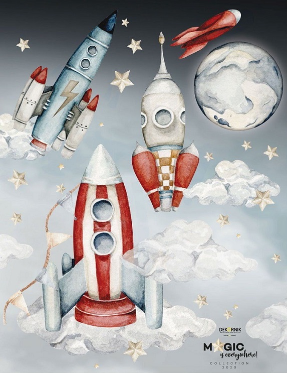 Dekornik, väggklistermärke Den magiska rymden