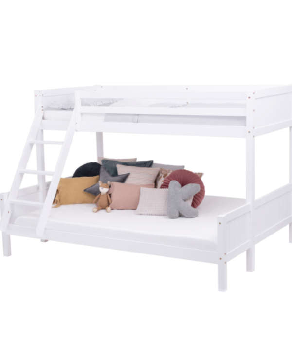 Vit våningssäng familjesäng 140x200 / 90x200