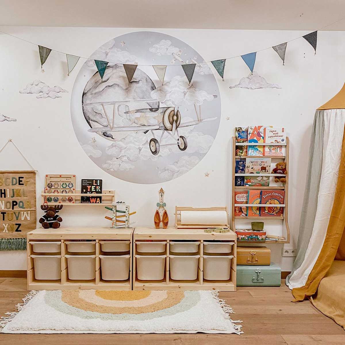 Dekornik, Plane in a circle, väggklistermärken till barnrum - Bild 4