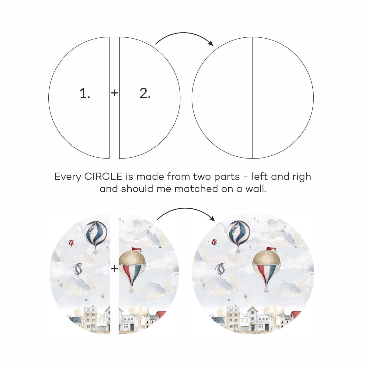 Dekornik, Balloons in a circle, väggklistermärken till barnrum - Bild 4