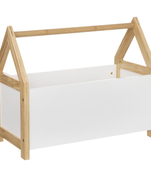 Golvhylla hushylla, vit/natur