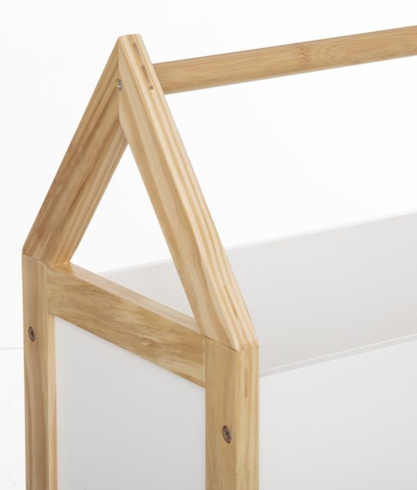 Golvhylla hushylla, vit/natur