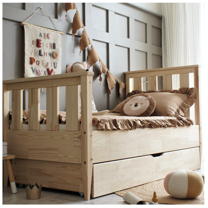 Barnsäng Ginevra med förvaringslåda (olika storlekar)