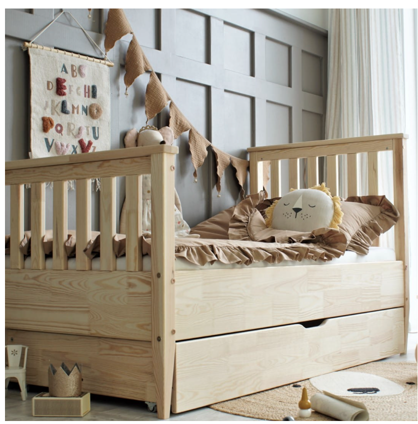 Barnsäng Aurora med förvaringslåda (olika storlekar)