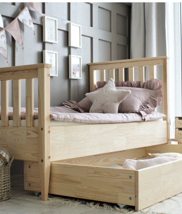 Barnsäng Aurora med förvaringslåda (olika storlekar)