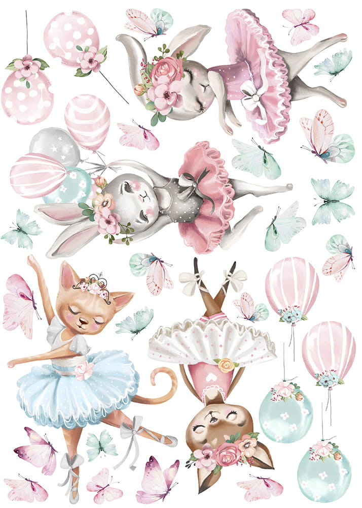 Väggklistermärke Pink ballerinas - Bild 4