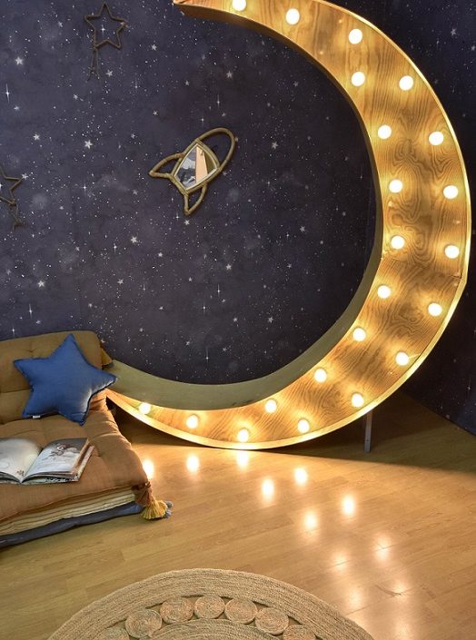 Dekorillo, tapet Cosmos sky navy blue