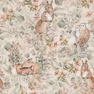 Dekorillo, tapet Forest animals light