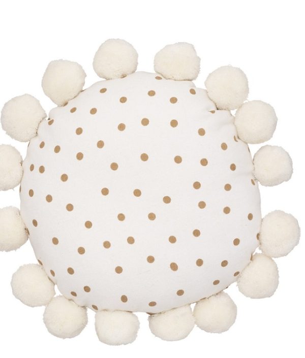 Rund kudde med pompom, Dream