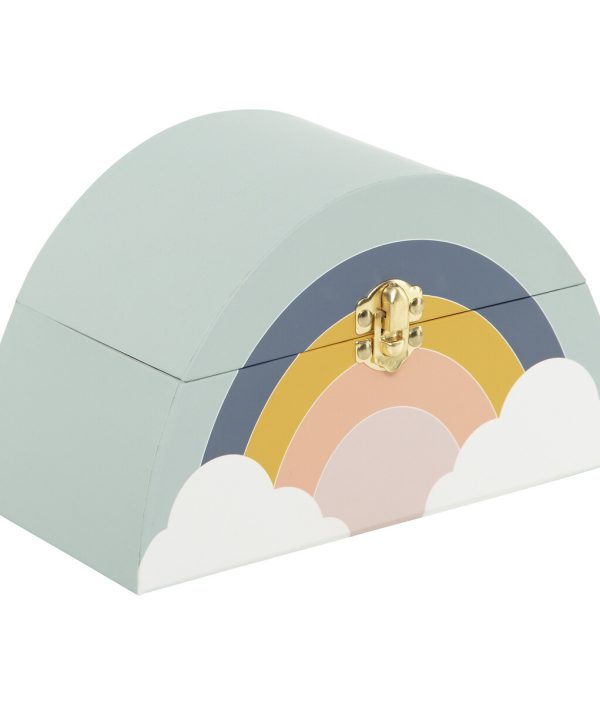 Förvaringslåda speldosa, regnbåge