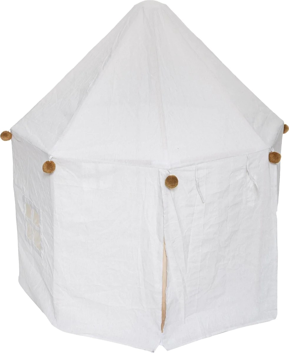 Lektält med pompom till barnrummet, ecru - Bild 6