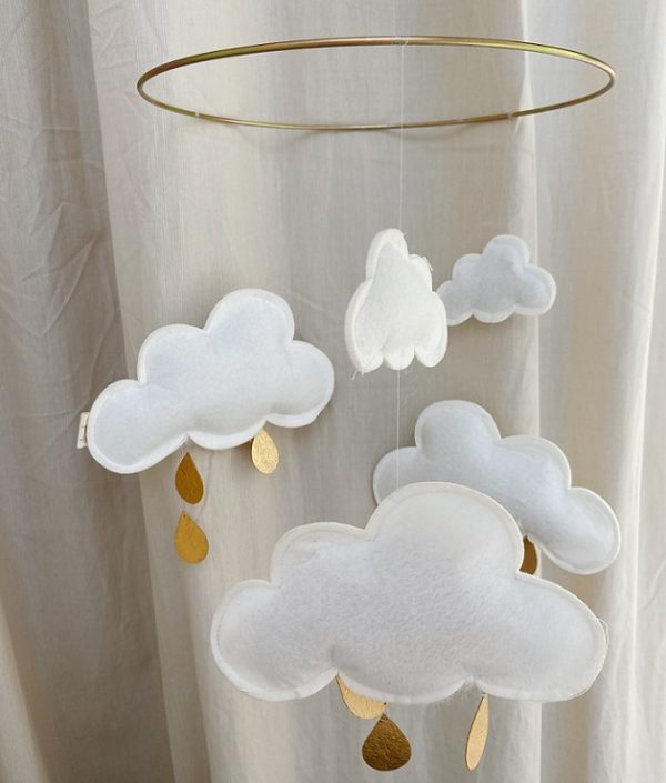 Konges Sløjd, sängmobil Snowberry, vita moln