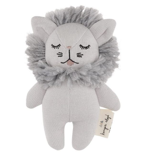 Konges Sløjd, skallra leksak, Mini lion grey