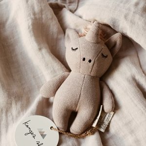 Konges Sløjd, skallra leksak, Mini unicorn fawn rose