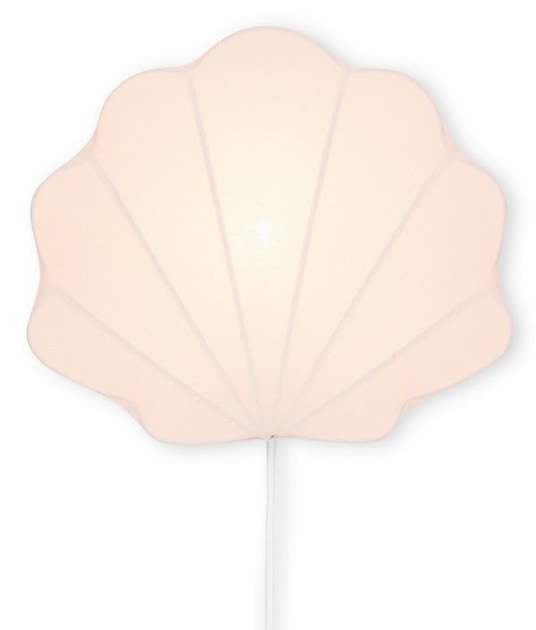 Konges Sløjd, vägglampa i bomull, Blush clam