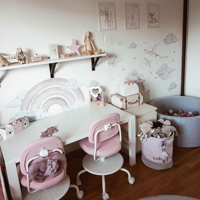 Dekornik, väggklistermärke Stor rosa regnbåge - Bild 3