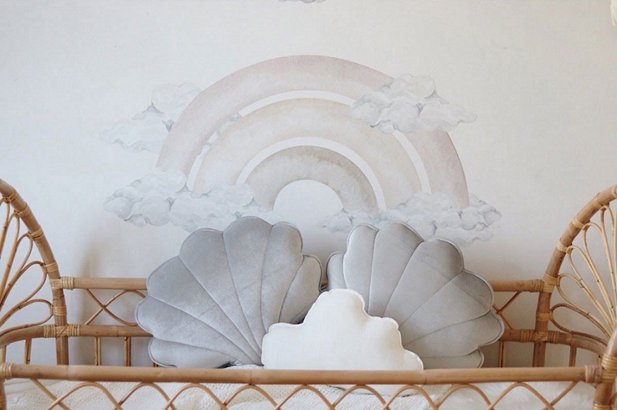 Dekornik, väggklistermärke Stor rosa regnbåge - Bild 4