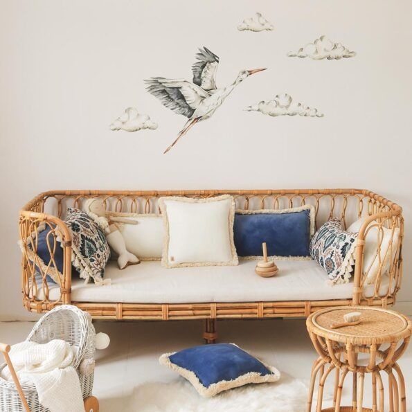 Dekornik, väggklistermärke Spring Stork - Bild 4