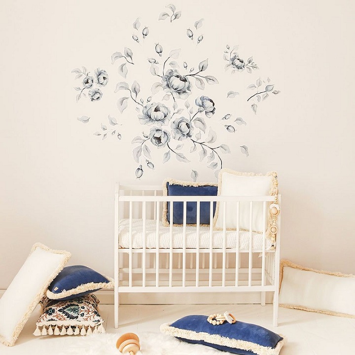 Dekornik, väggklistermärken Blue Roses - Bild 2