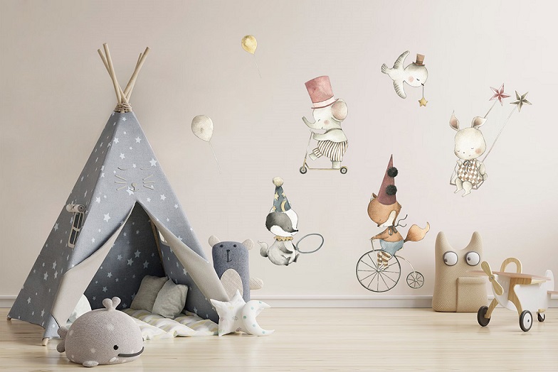 Babylove, väggklistermärke Cirkusdjur - Bild 2