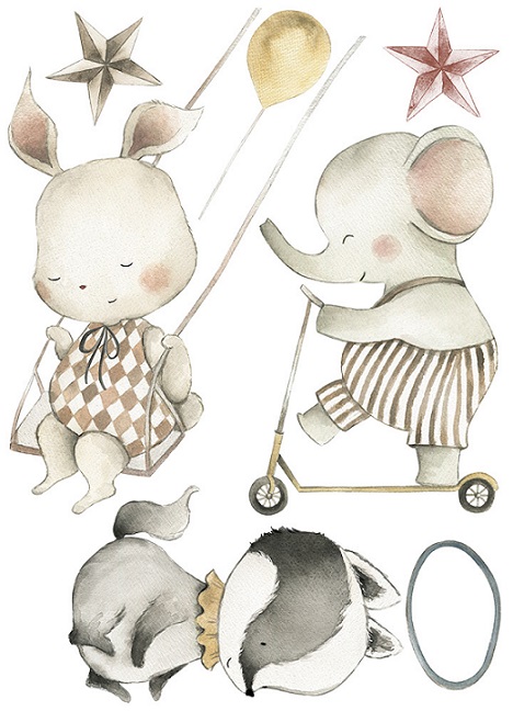 Babylove, väggklistermärke Cirkusdjur - Bild 4