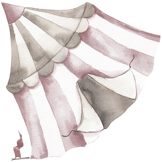 Babylove, väggklistermärke Cirkustält dusty pink - Bild 6