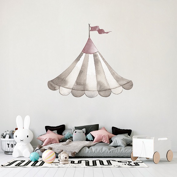 Babylove, väggklistermärke Cirkustak dusty pink - Bild 5