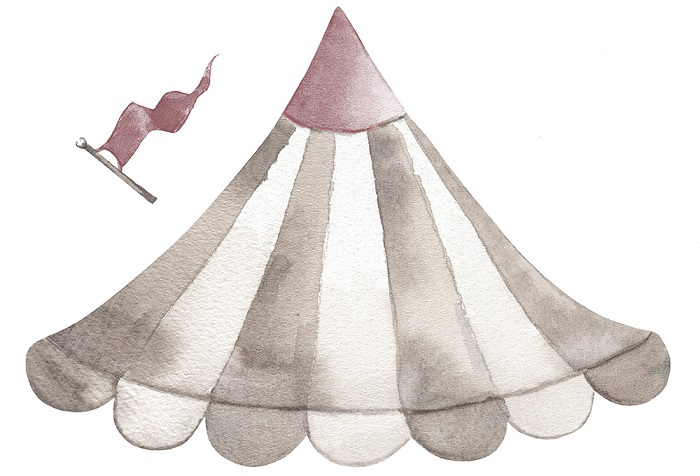 Babylove, väggklistermärke Cirkustak dusty pink - Bild 6