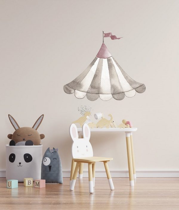 Babylove, väggklistermärke Cirkustak dusty pink