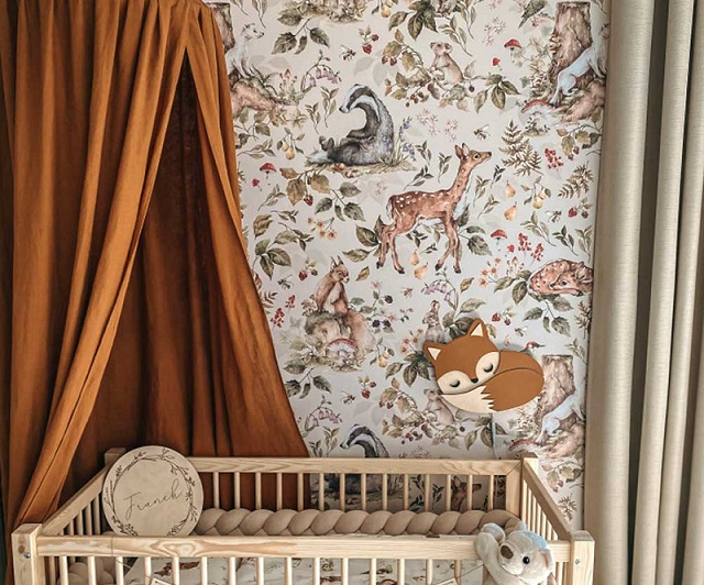 Dekornik, tapet Cute Forest Animals, light - Bild 5