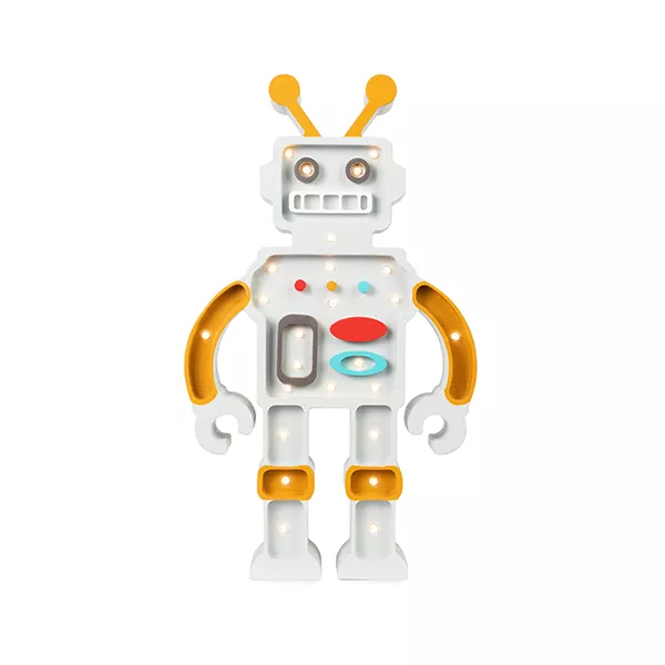 Little Lights, Nattlampa till barnrummet, Robot Metallic grey