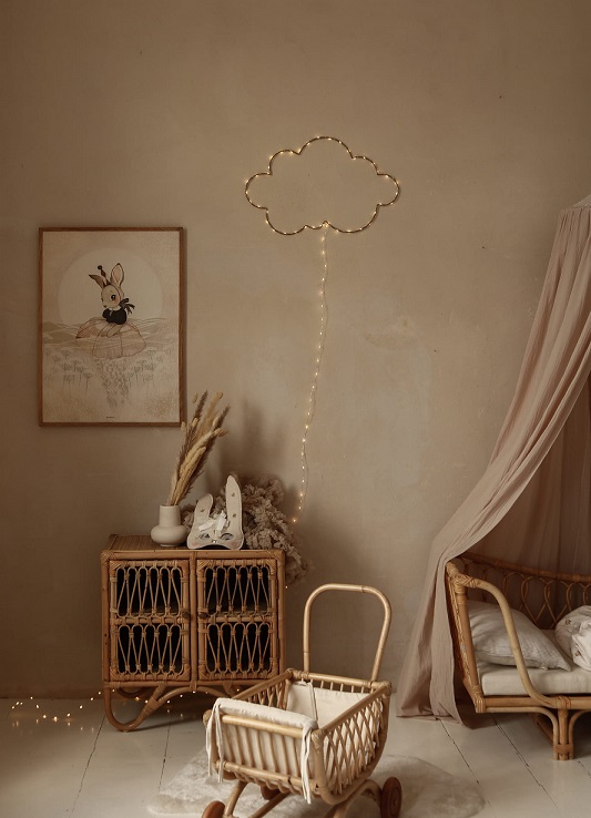 Nattlampa till barnrummet, Moln guld - Bild 4