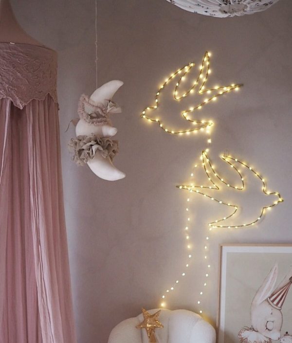 Nattlampa till barnrummet, Fågel guld