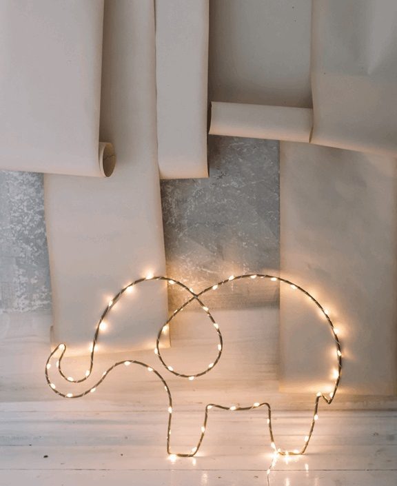 Nattlampa till barnrummet, Elefant guld