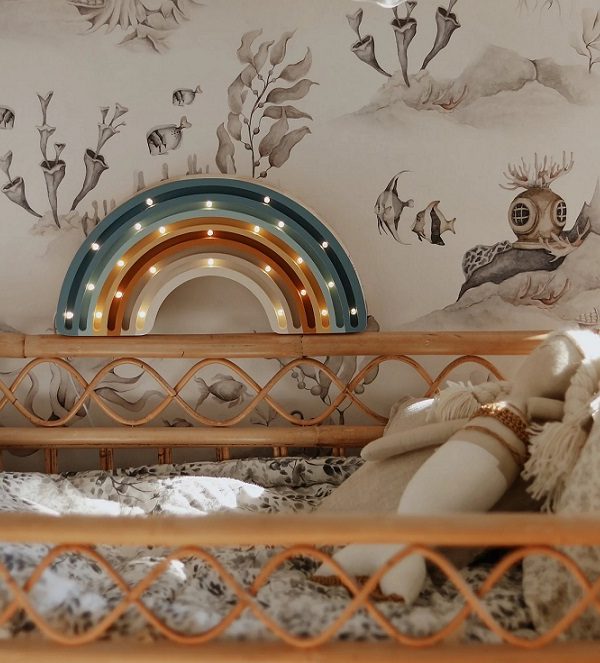 Little Lights, Nattlampa till barnrummet, Regnbåge Denim Blue